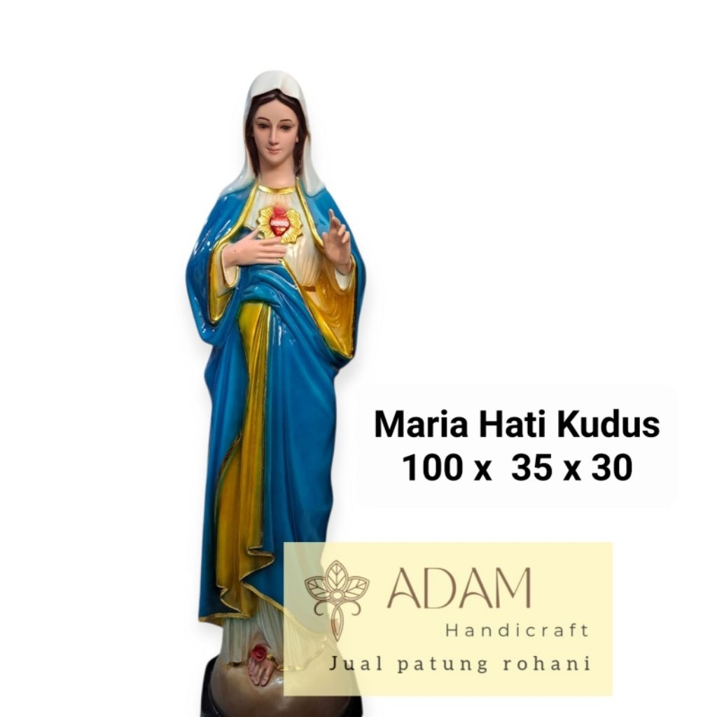 Patung Maria bunda hati kudus 100 cm