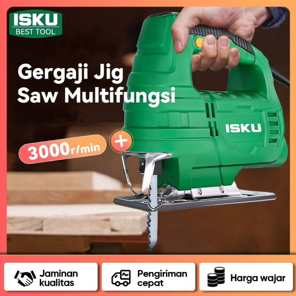 ISKU 450W Mesin Gergaji Jigsaw/Mesin Gergaji kayu/Jig Saw Machine pemotong kayu/Mesin Gergaji Ukir J