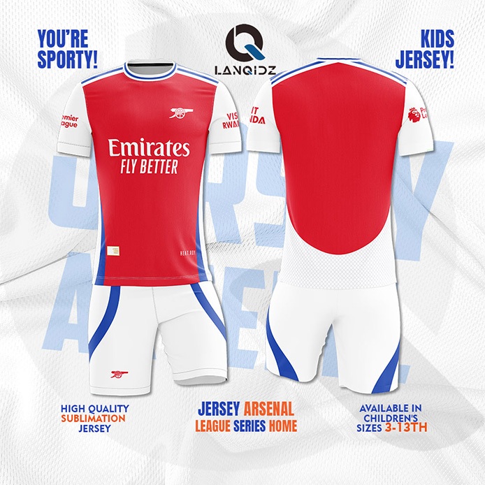 JERSEY BOLA ANAK | ARSENAL HOME | SETELAN BAJU BOLA ANAK | LANQIDZ
