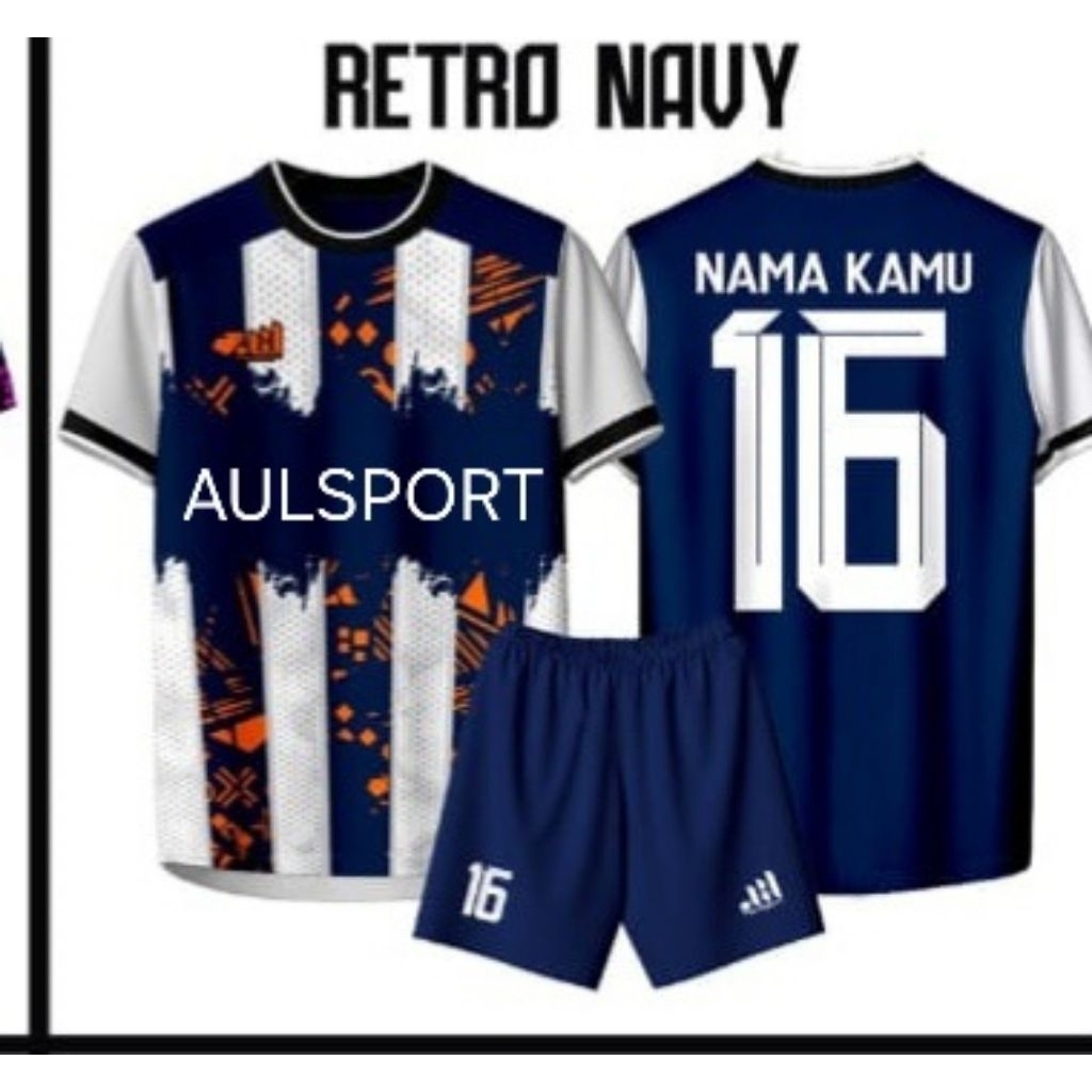 JERSEY BOLA&FUTSAL SATU SET DEWASA MOTIF FULL PRINTING