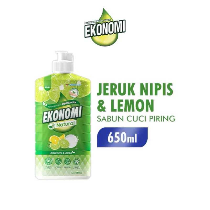 1dus EKONOMI PENCUCI PIRING NATURAL BOTOL 650ML  ( 1 DUS ISI 12 )