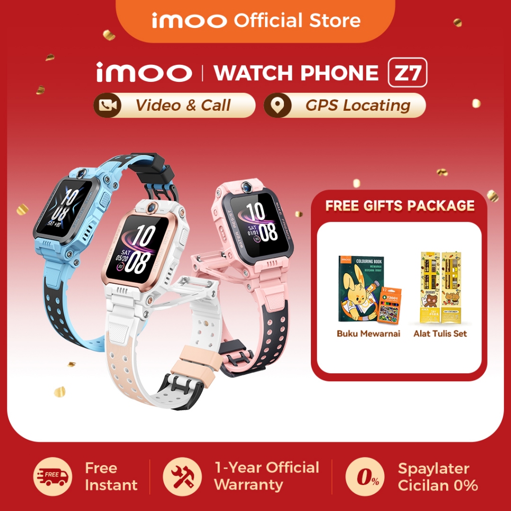 imoo Z7 Kids Watch Phone Z7 (Z6 UPGRADE) Front & Rear Dual Camera With Flip Up-Structure Long Standb