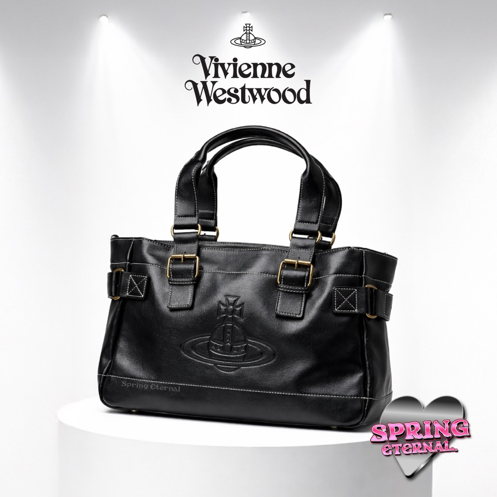 Vivienne Westwood Totebag | Tas Shoulder Bag Hitam Branded Aesthetic Y2K Korean Style Fashion Cewek 