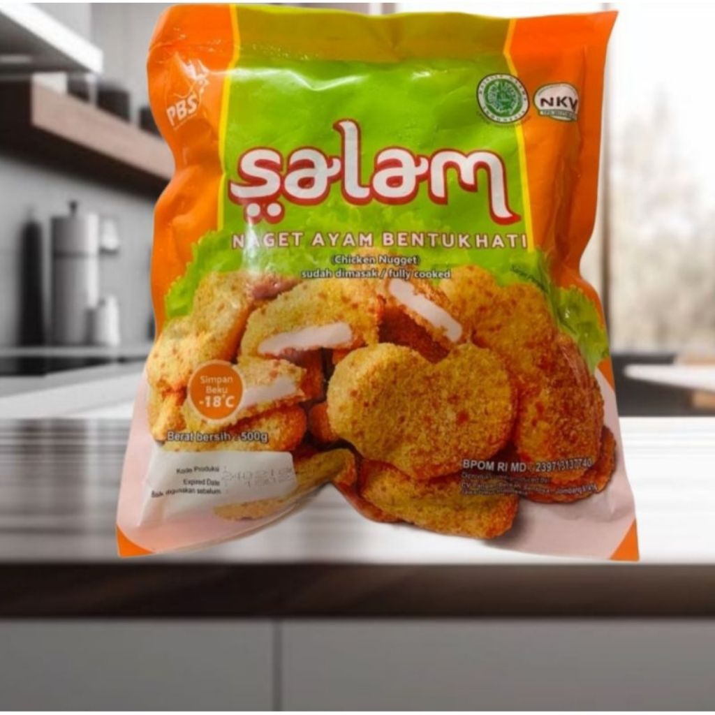 Salam nugget bentuk hati 500gr