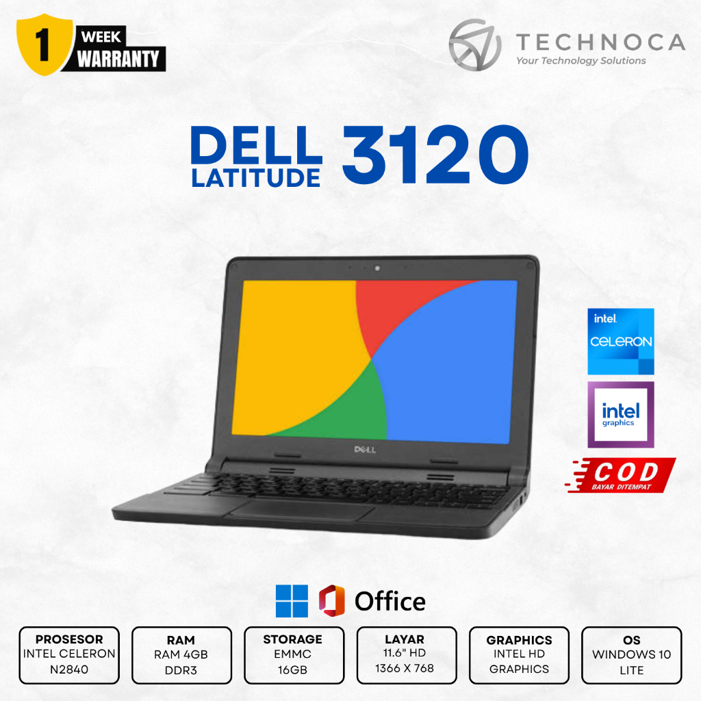 Laptop DELL LATITUDE 3120 CELERON 2840 RAM 4GB 16GB SSD