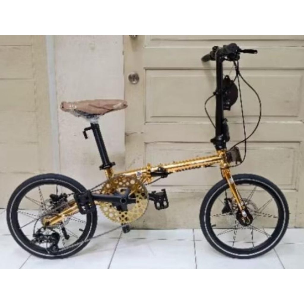 Sepeda Lipat Element Troy Gold Edition 10 Speed