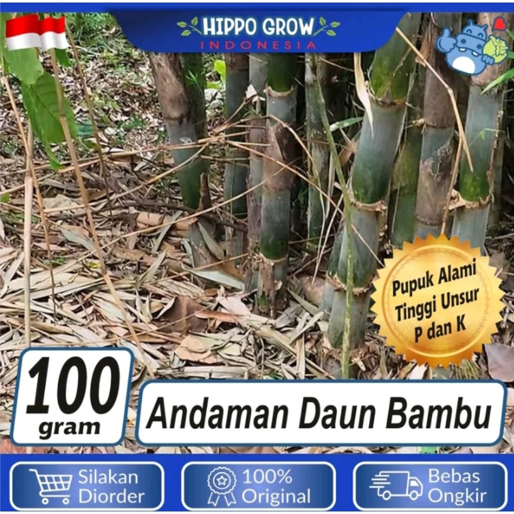 Daun Bambu Kering Kompos berat 500 gram