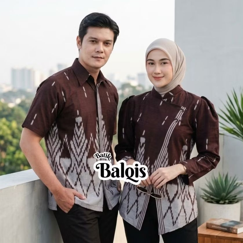 Seragam Batik Couple Modern Atasan Baju Batik Pria Wanita Blouse Batik Kerja Kantor Wanita Modern Mo