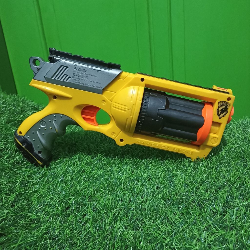 Nerf N-Strike Maverick REV-6 Original Hasbro Mainan Tembak Soft Bullet Bekas