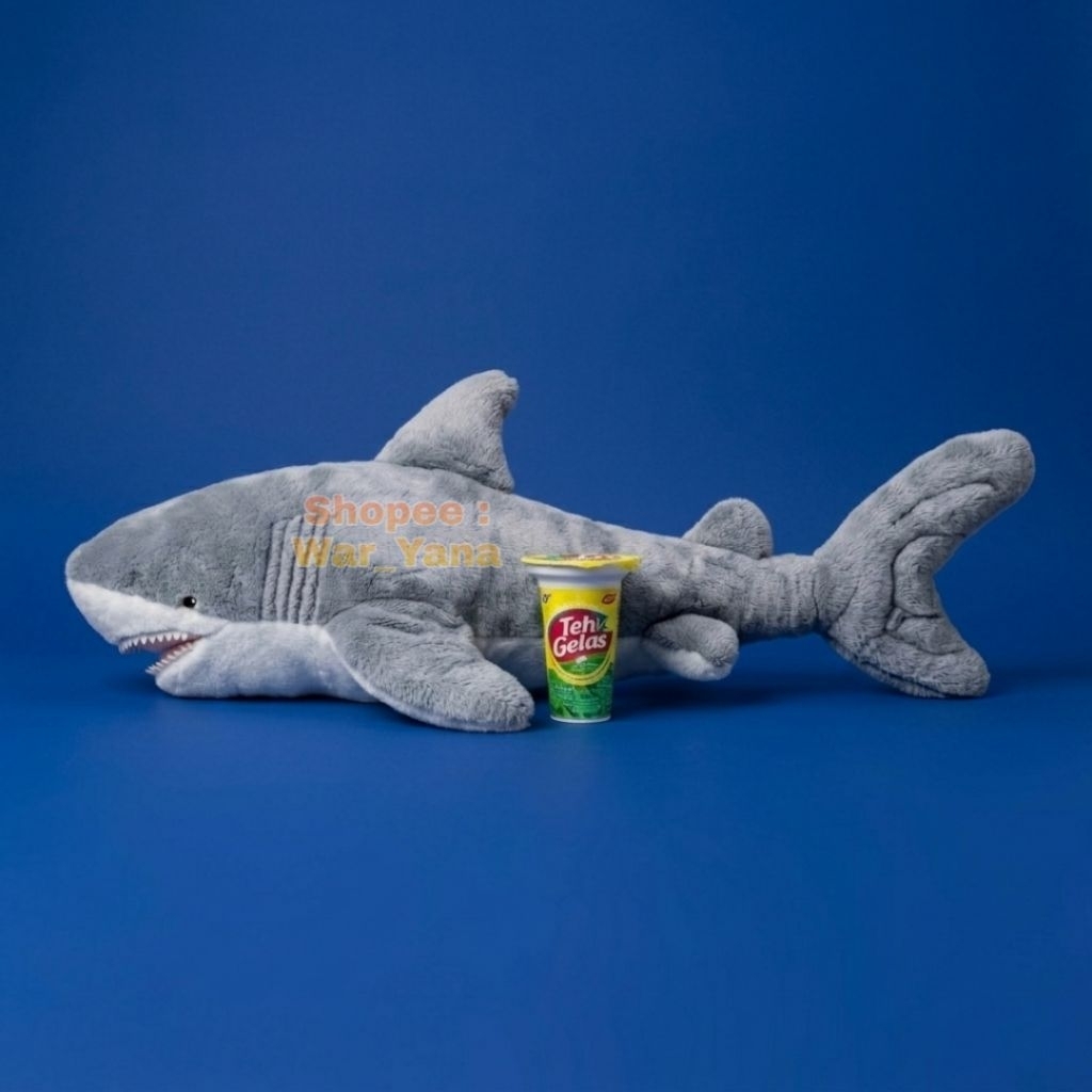 Boneka Ikan Hiu Import U.S.A Original Hansa Mirip Asli Hammerhead Shark Great Bonnethead kepala Palu