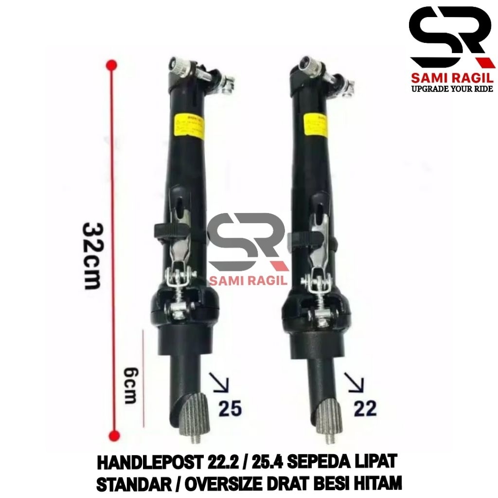 HANDLEPOST 22.2 / 25.4 SEPEDA LIPAT STANDAR / OVERSIZE OS DRAT SELI HANDLE POST TIANG STIR STANG MIN