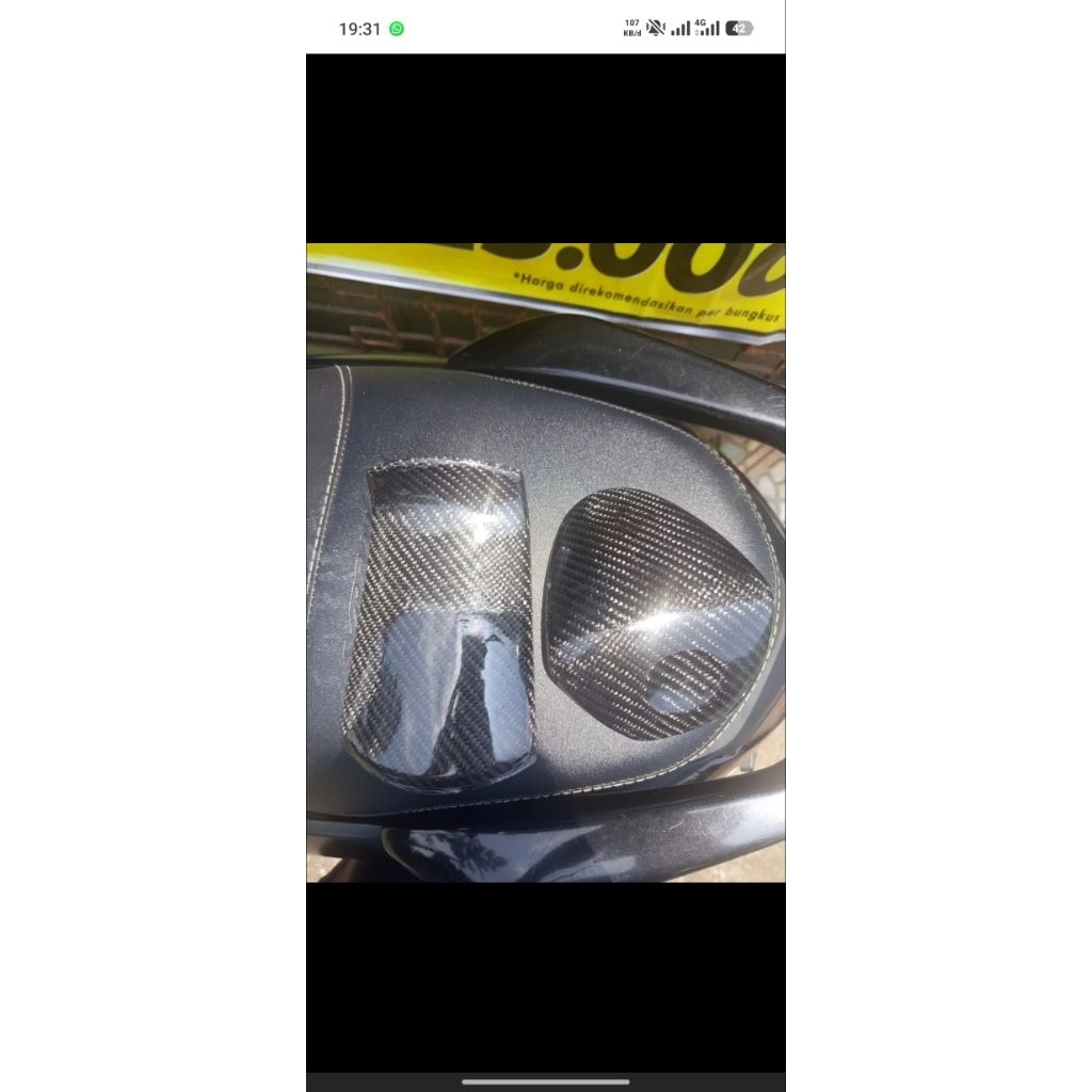 1 Set Cover Tutup Tangki Xmax Old Carbon Kevlar Dan Cover Stang Xmax Old Carbon Kevlar Bahan Origina