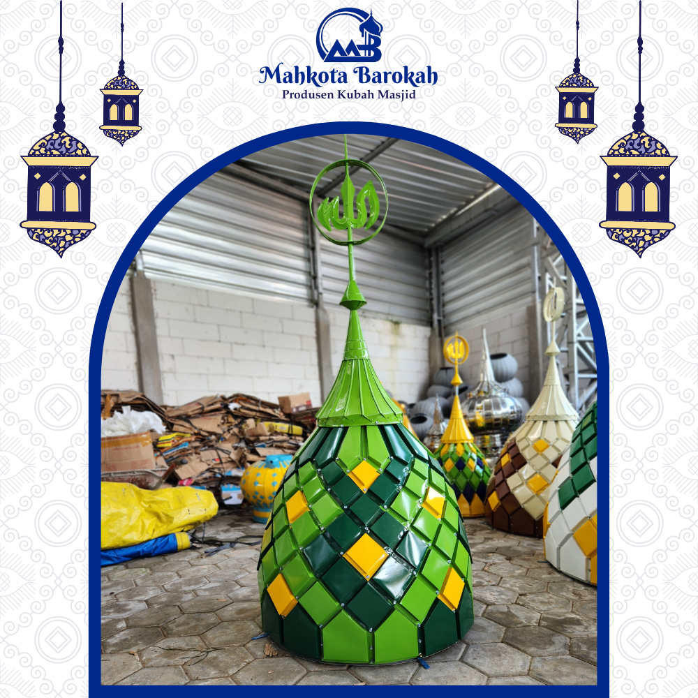[ Custom Kubah ] Kubah Musholla Panel Warna Diameter 80 cm Model Setengah Bola - Kubah Masjid Modern