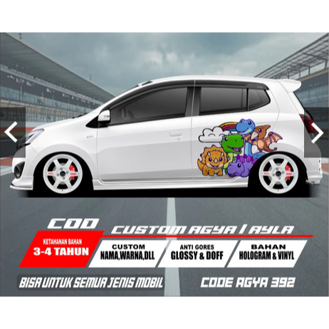 STICKER BODY MOBIL AGYA AYLA MOTIF ANIMALS / AGYA 392-399 FREE CUSTOM