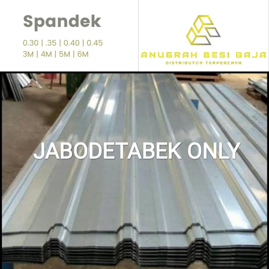 Atap Spandek Baja Ringan 0.30-0.40 Panjang 3m/4m/5m/6m | AP