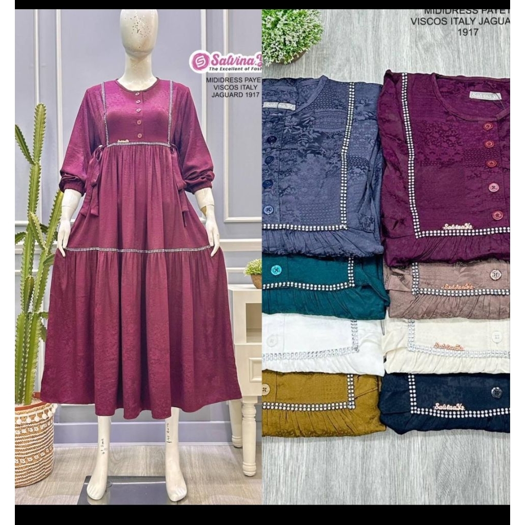 Midi Dres cringkel renda  by salvina ys