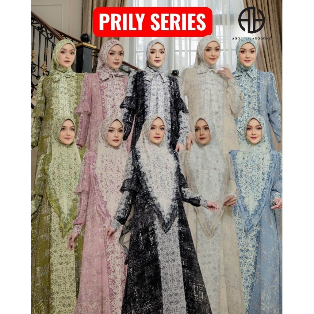 PRILY SERIES ORIGINAL BY AGOEST HANGGONO GAMIS SET SYARI SCRAF PREMIUM BRANDED
