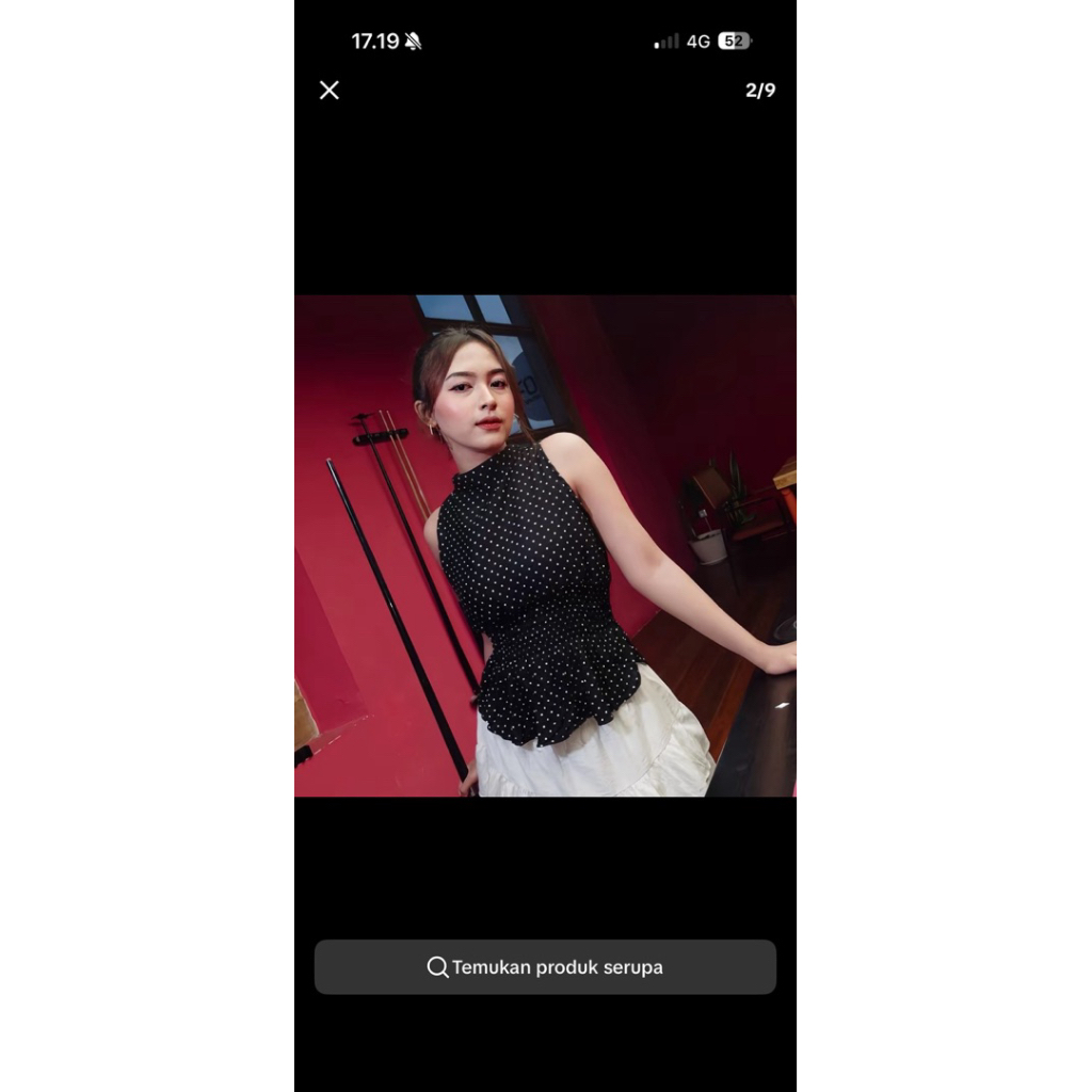 Preloved Inner Polkadot Hitam