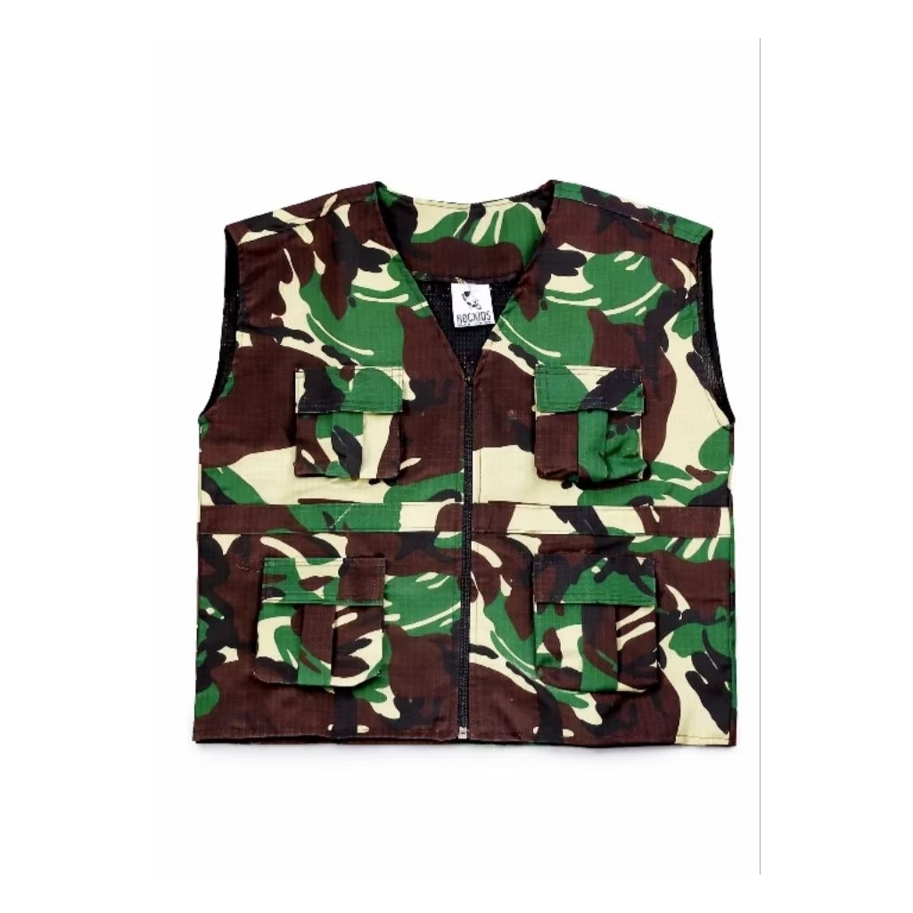Rompi Anak Motif Loreng / Rompi Army Anak Vest