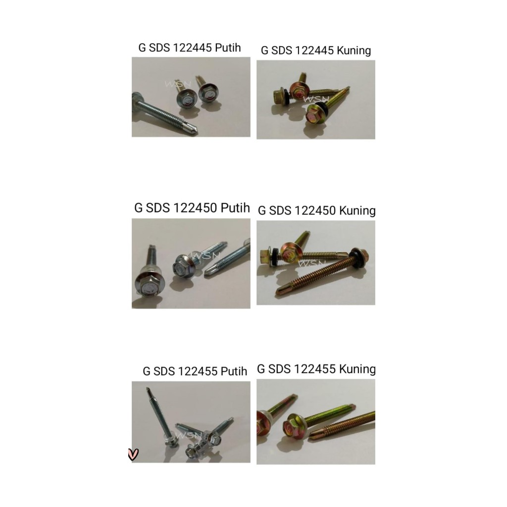 SEKRUP SDS G PANJANG 4,5-5,5 CM - MERK GLOBAL
