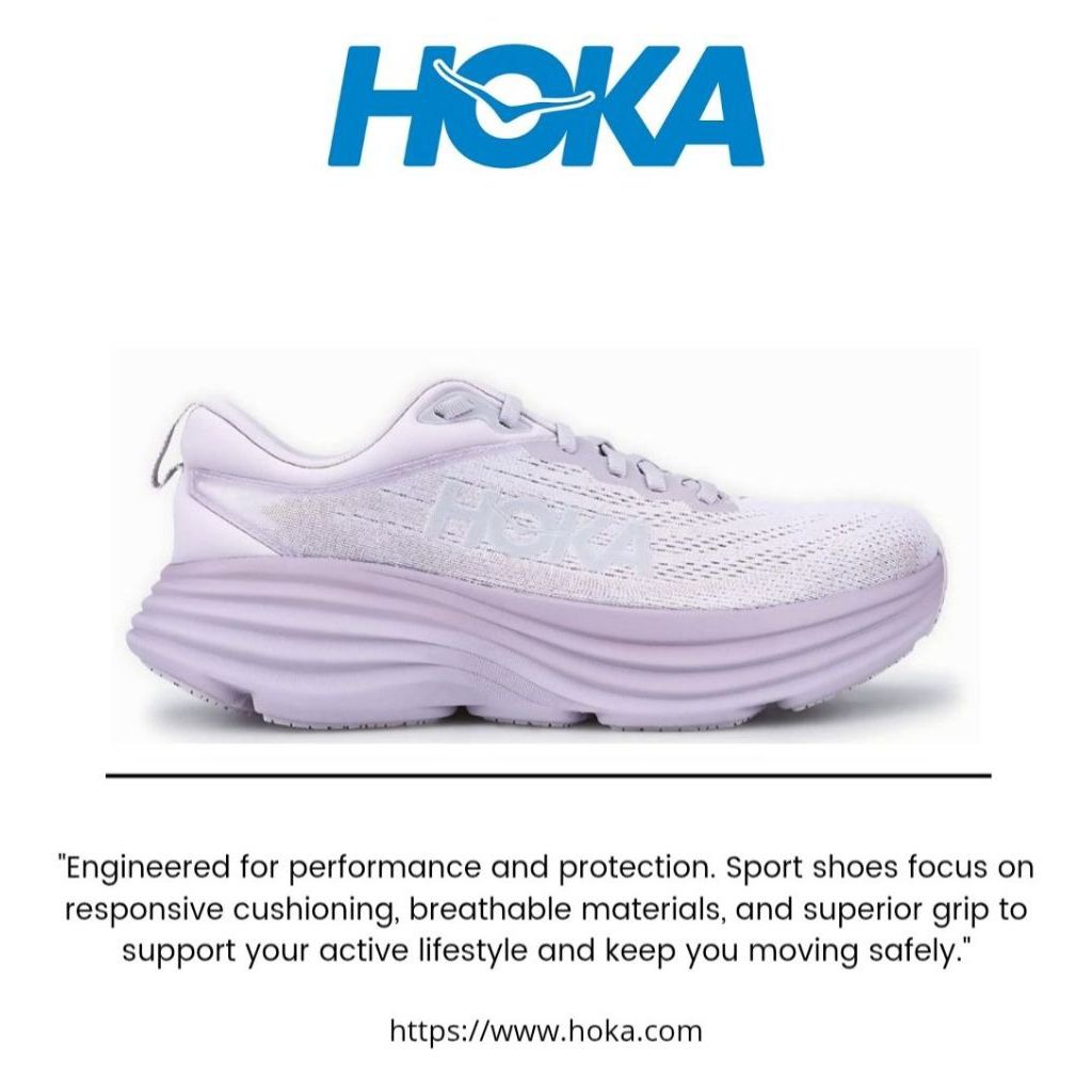 Sepatu HOKA ONE ONE Bondi 6 Purple Running Shoes