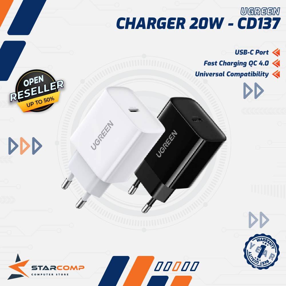 UGREEN CD137 Charger 20W USB Type C PD QC3.0 Adapter
