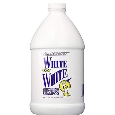 CHRIS CHRISTENSEN WHITE ON WHITE 128Oz - pet dog cat shampoo anjing kucing