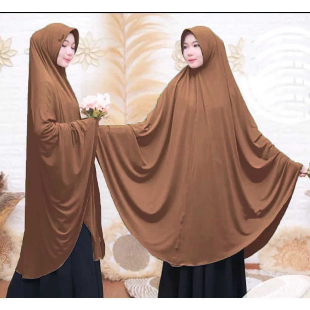 VIRAL (COD) JUMBO HIJAB JERSEY XXXXL PED ANTEM Jilbab Instan Haji dan Umroh Khimar Jumbo Syar'i Keru