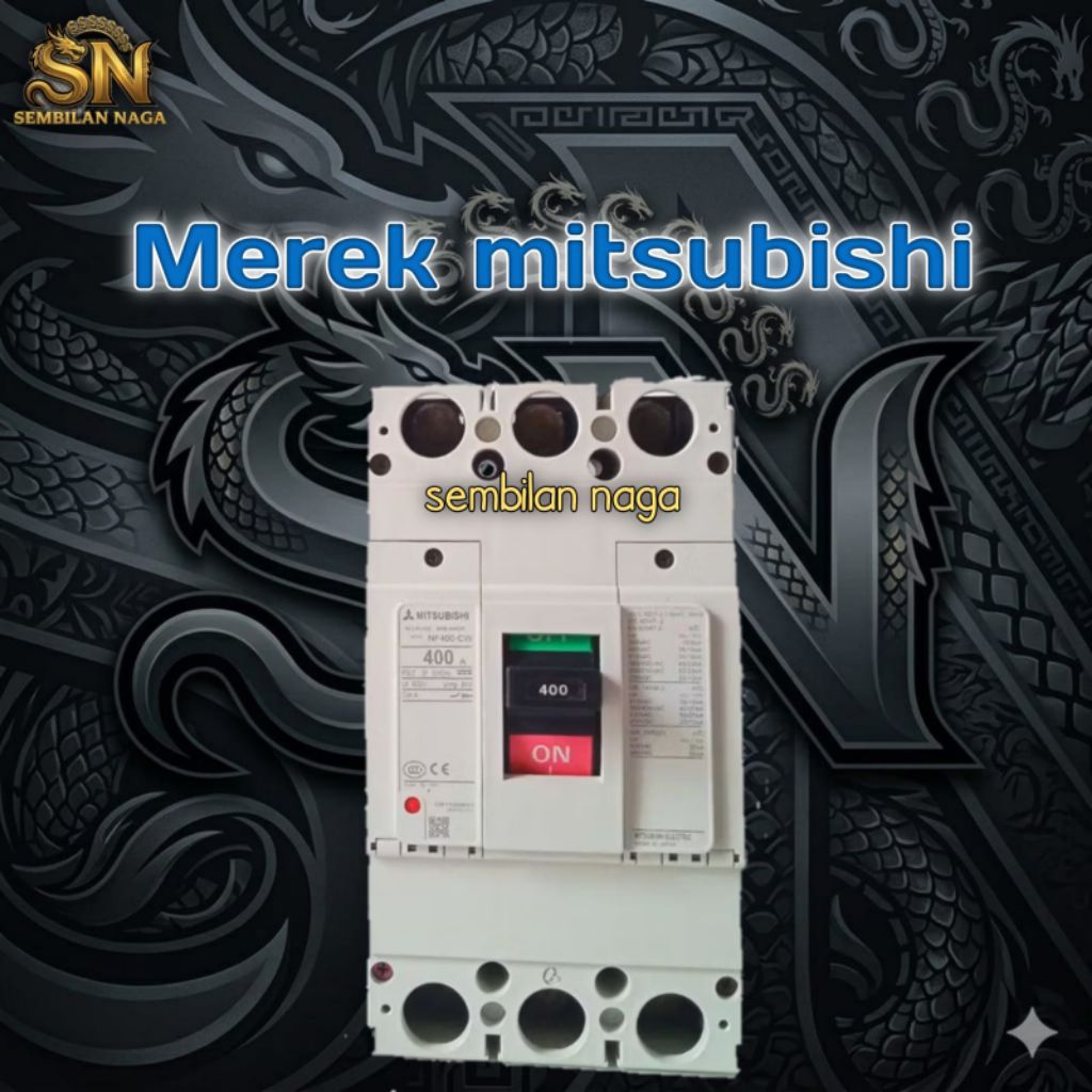 MCCB Breaker Mitsubishi NFB NF400-CW 3P 300A 360A 400A