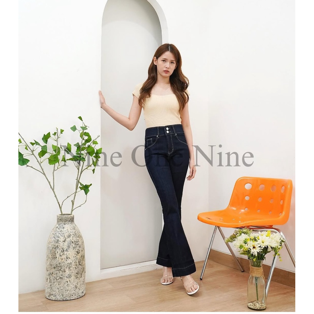 CUTBRAY HW KANCING 2 GARMENT BELL BOTTOMED KELLY NINE ONE NINE JEANS