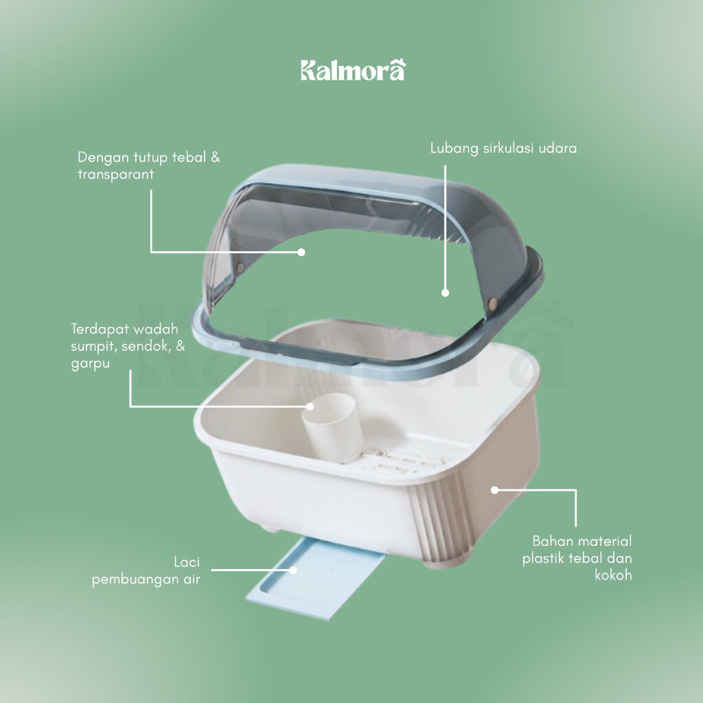 Rak Pengering Piring Tutup