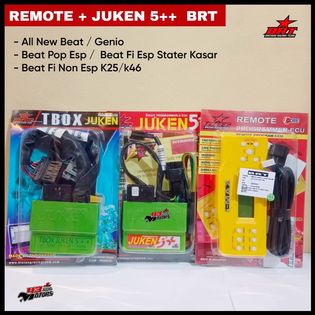 BRT REMOTE + ECU JUKEN 5++ BEAT POP ESP | BEAT FI NON ESP | ALL NEW BEAT / GENIO DUALBAND | RACING T