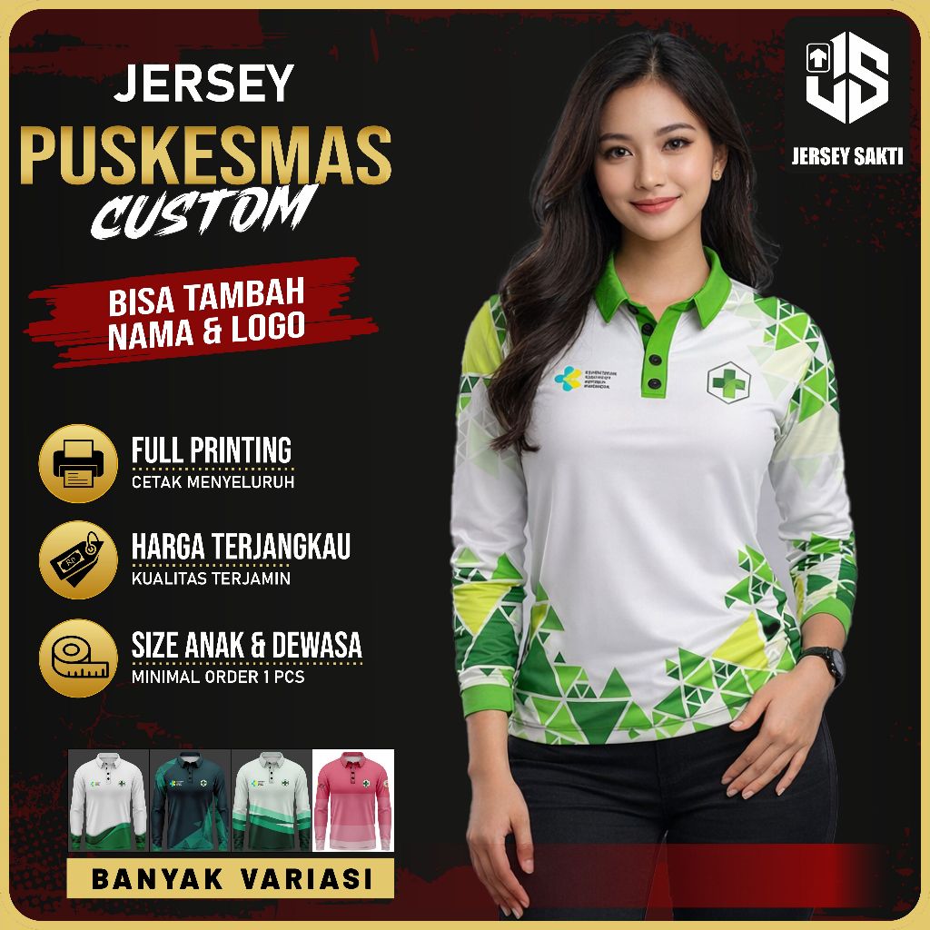 jersey puskesmas lengan panjang custom free desain