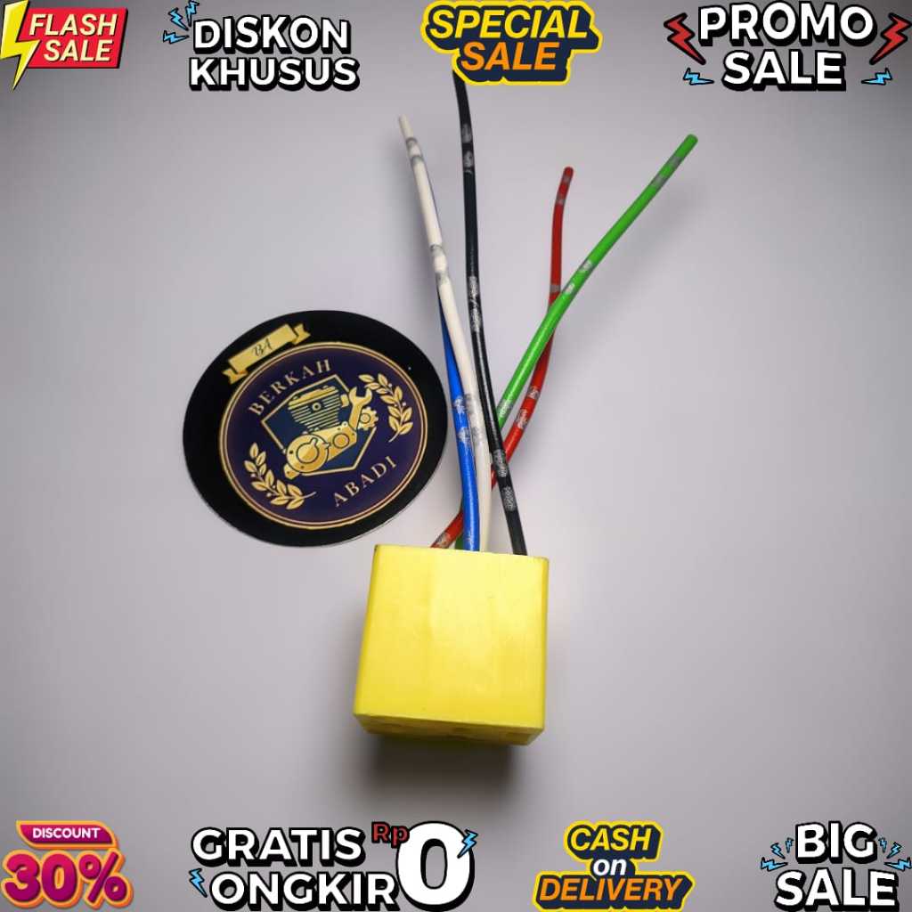 Socket Relay 5 Kaki + Kabel | Soket Relay 5 Pin Motor 12V | Dudukan Relay Universal