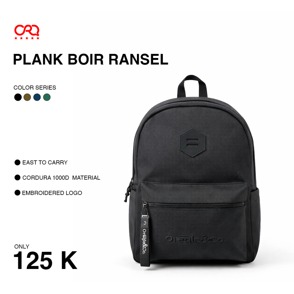 ORAQLE TAS RANSEL TAS PUNGGUNG PRIA WANITA PLANK BOIR BAG