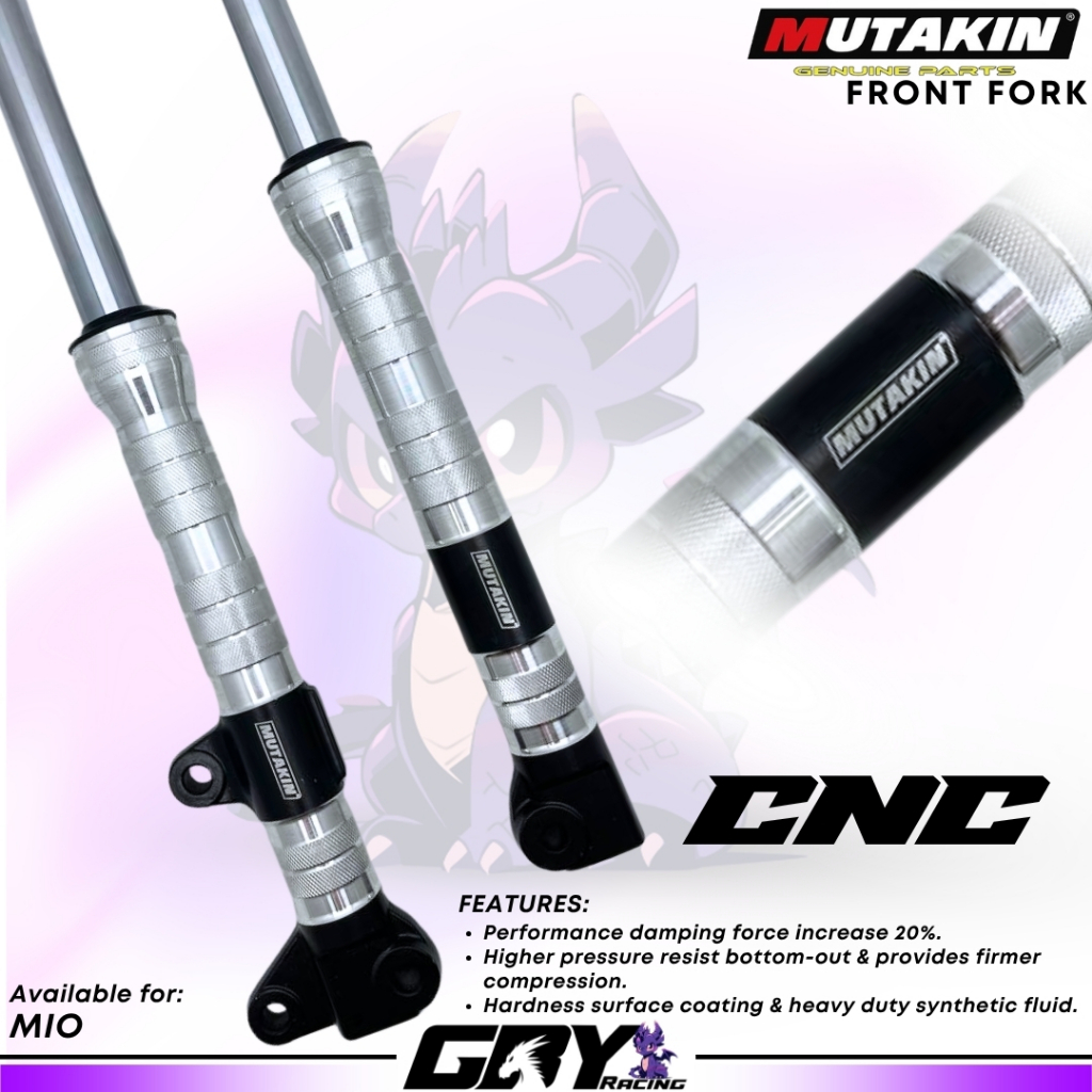 MUTAKIN Front Fork CNC Mio – Shock Depan Mio Sporty Smile Mio M3 Mio J Original Mutakin Malaysia