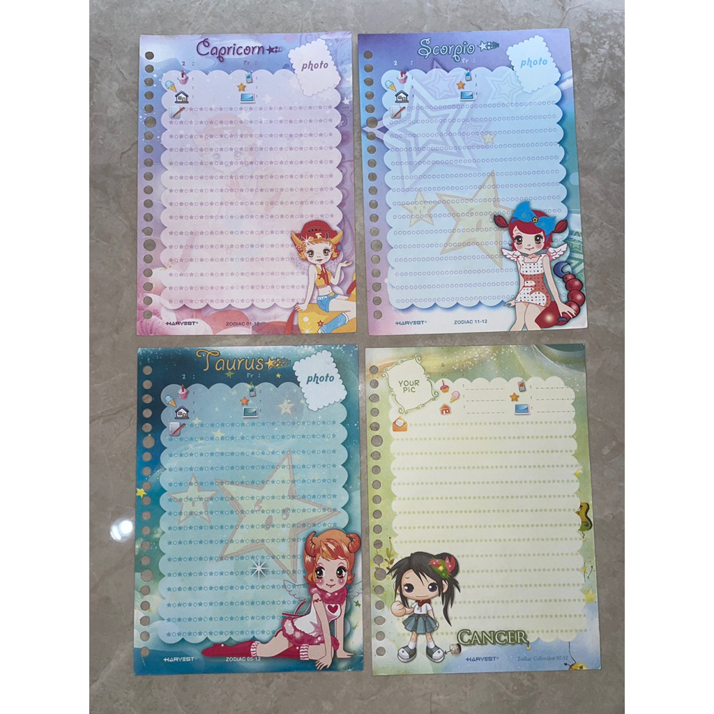 Kertas Binder Harvest Zodiac - Capricorn Cancer Taurus Leo