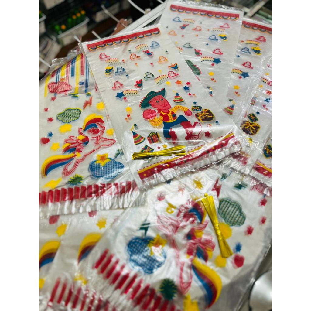 PLASTIK OPP HAMPERS ULANG TAHUN/PLASTIK SNACK ULANG TAHUN (18X36cm)