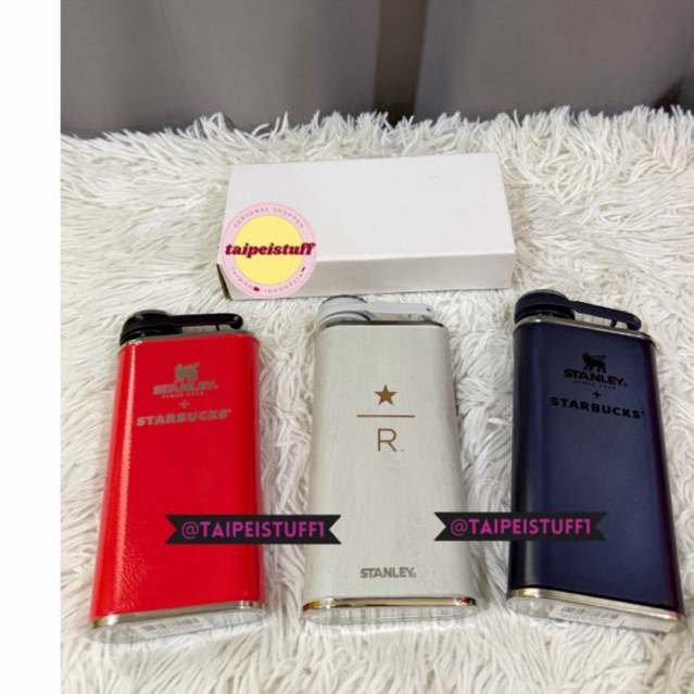 Tumbler Starbucks x Stanley Red Gray Grey R Reserve Navy Blue Night Fall Flask Aero Flask Pocket Bot