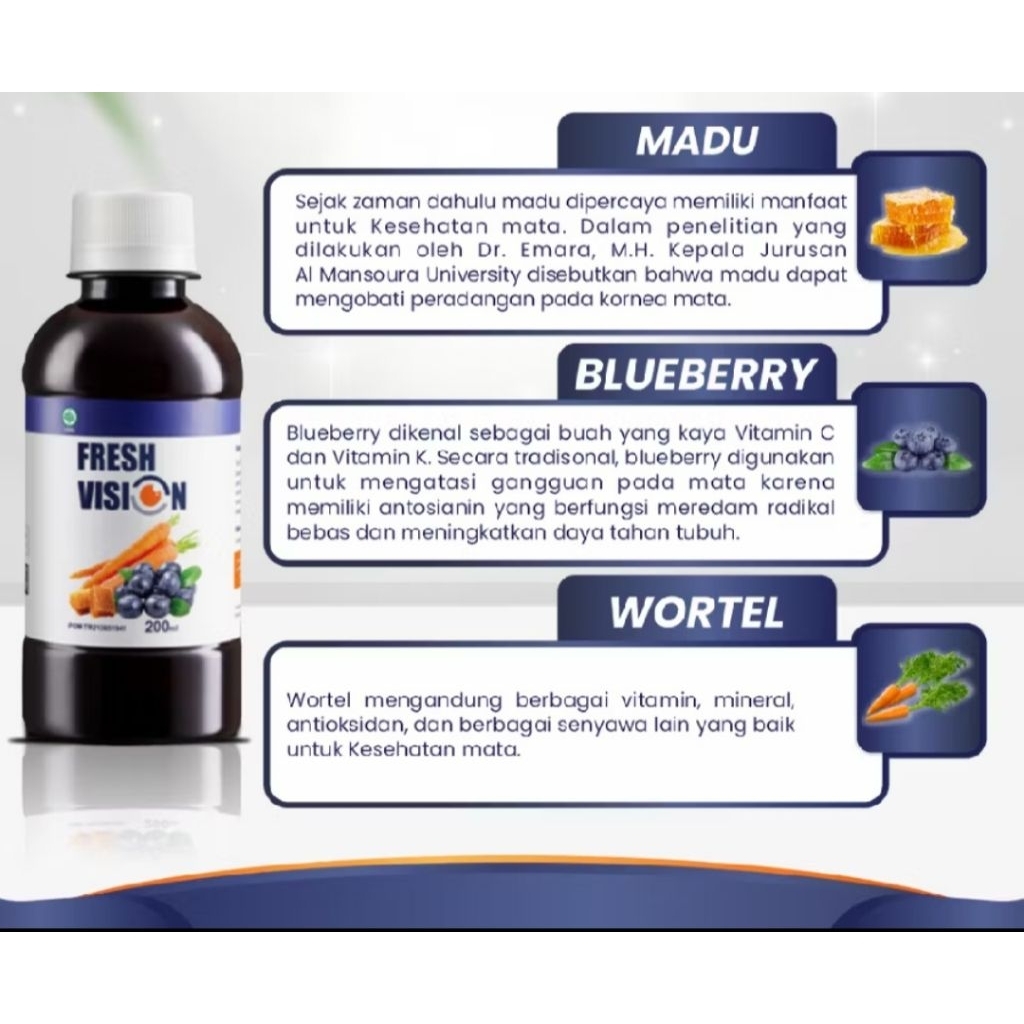 Fresh Vision Membantu memelihara kesehatan mata