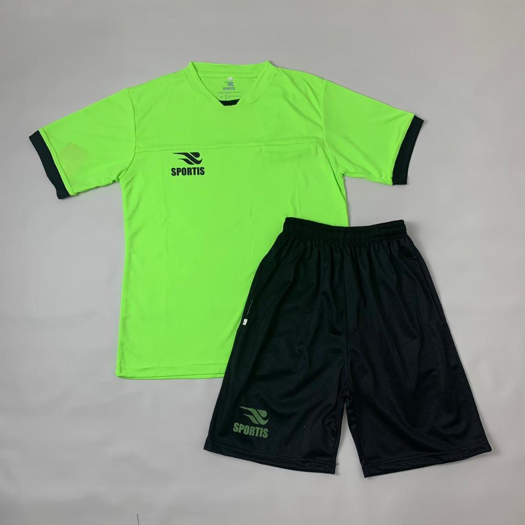 Setelan Wasit SPORTIS || Baju Wasit Sepak Bola/Futsal || Jersey Wasit Dryfit