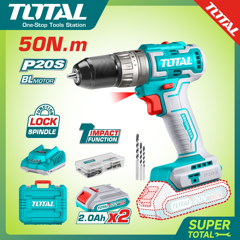 TOTAL Brushless cordless impact drill TIDLI20508