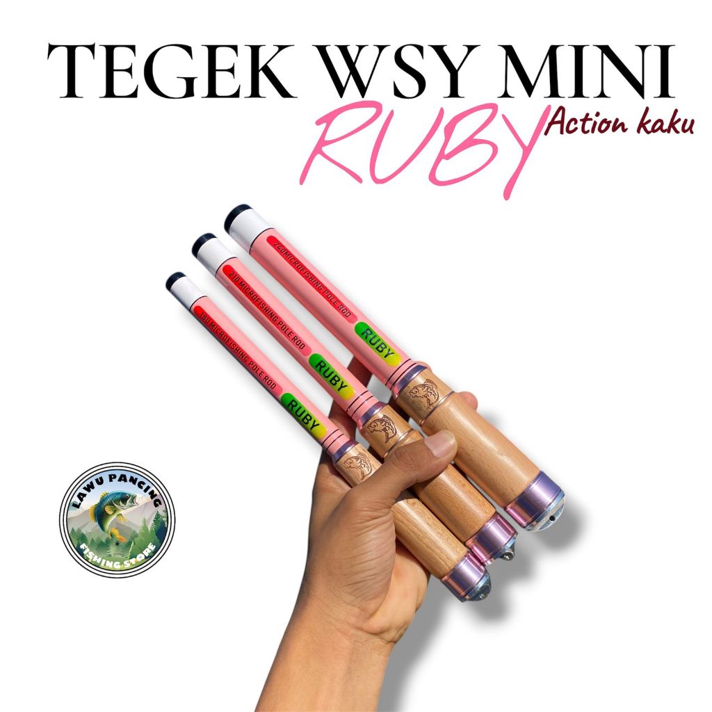 Joran Pancing Tegek WSY RUBY Hard Action Bahan Carbon High Quality Panjang Ruas 25cm
