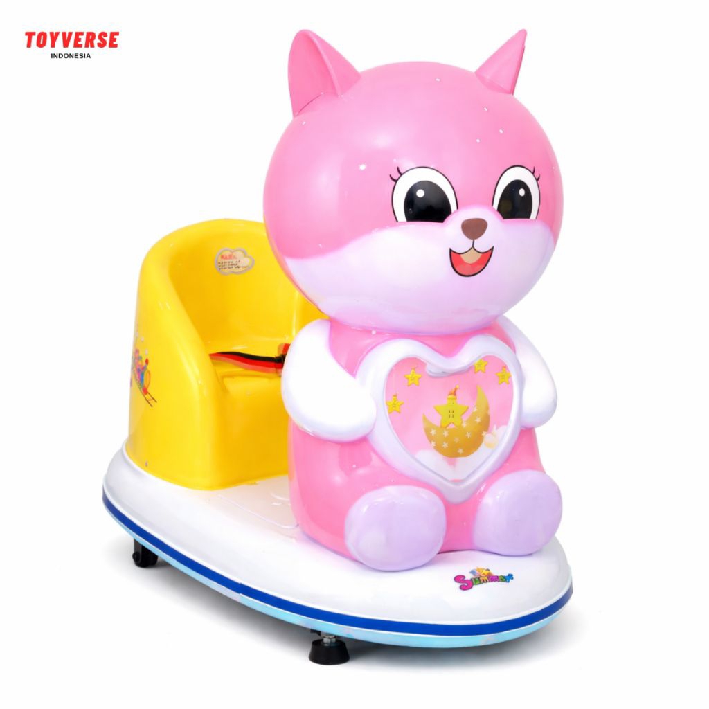 Kiddie Ride Elektrik Karakter Kucing – Wahana Odong Anak Coin Ride