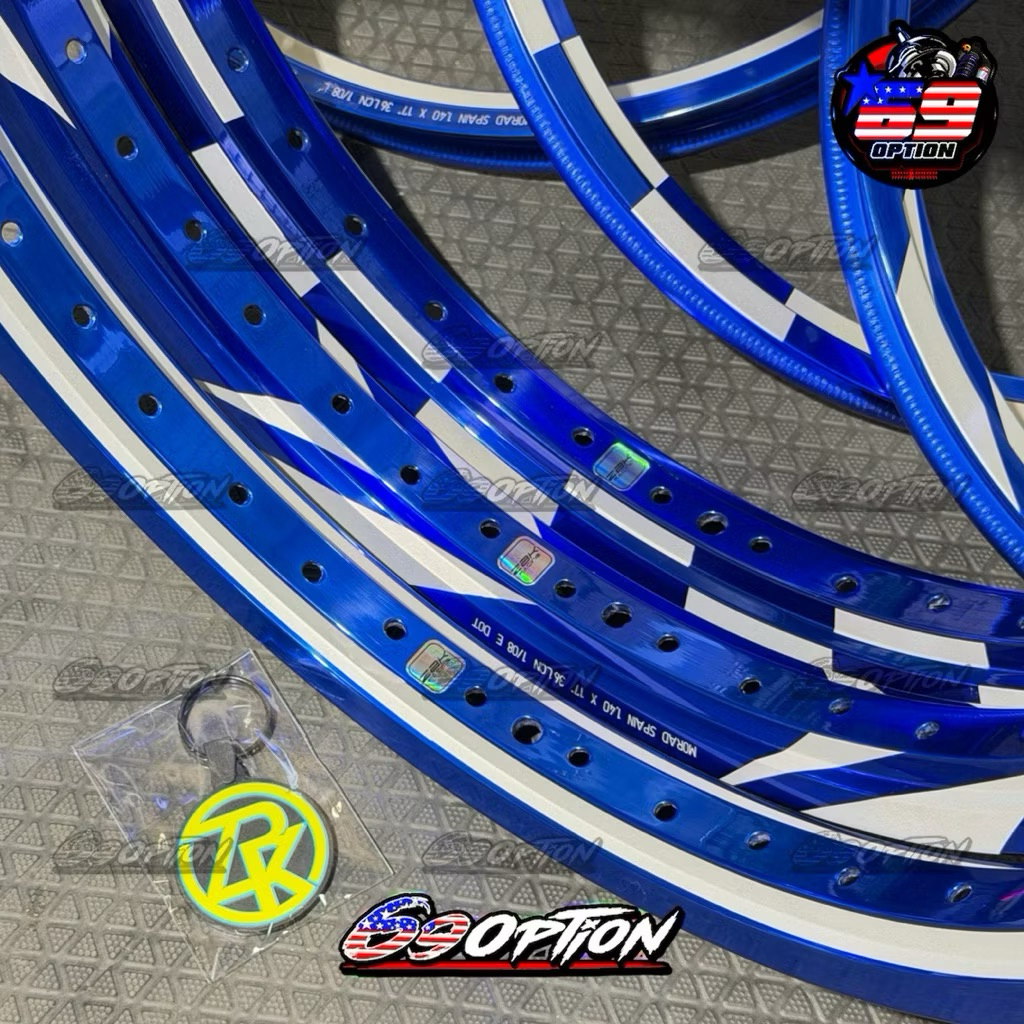 Velg Morad Spain by ZBK Thailand blade catur lis lips biru blue