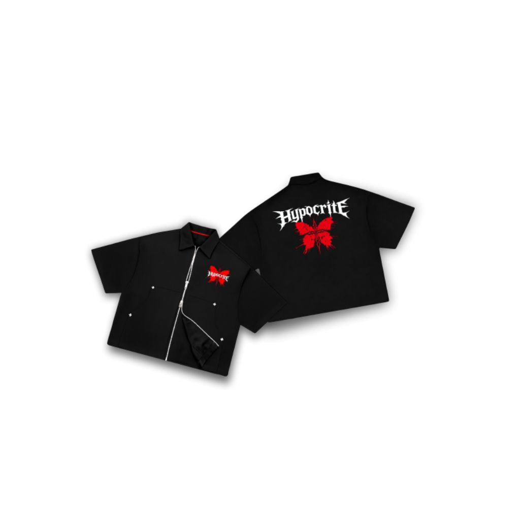 Kemeja Workshirt Double Zipper | Kemeja Boxy Pria