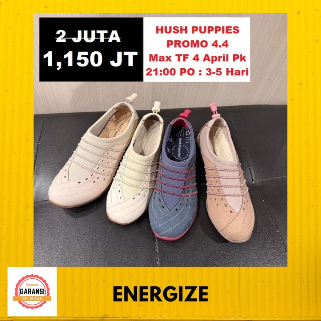 Sepatu Hush Puppies Seri ENERGIZE 100% Original Store