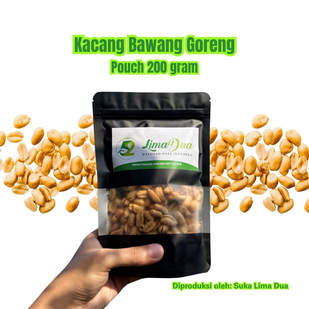 Jajanan Kacang Bawang Sangrai Goreng oleh Lima Dua | Kacang asin mirip kacang Bali, gurih, renyah bu