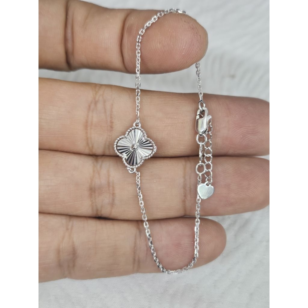 gelang trixie model clover single cukit emas 75 % 750 75% 17k