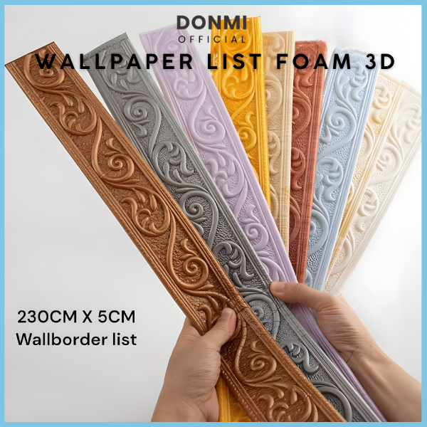 Wall Border List / Wallborder Foam 3D 2.3Meter /Walpaper List Foam Stiker/ LIST DINDING 3D TEBAL